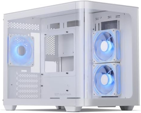 darkFlash DPW90M MATX Gaming Case – 3 ARGB Fans, Dual Curved Glass, USB 3.0, Dual 360mm AIO Ready Deal
