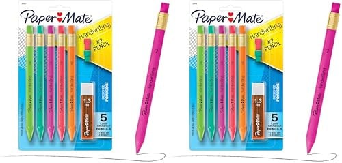 Paper Mate Handwriting Triangular Mechanical Pencil Set 10 Ct with Lead & Eraser Refills Deal