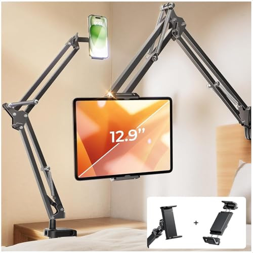 LISEN Tablet Stand Phone Holder for Desk Mount