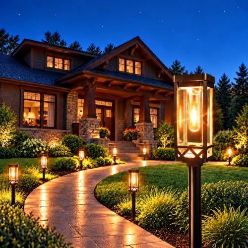 KOOPER Outdoor Solar LED Pathway Lights 8-Pack Warm White