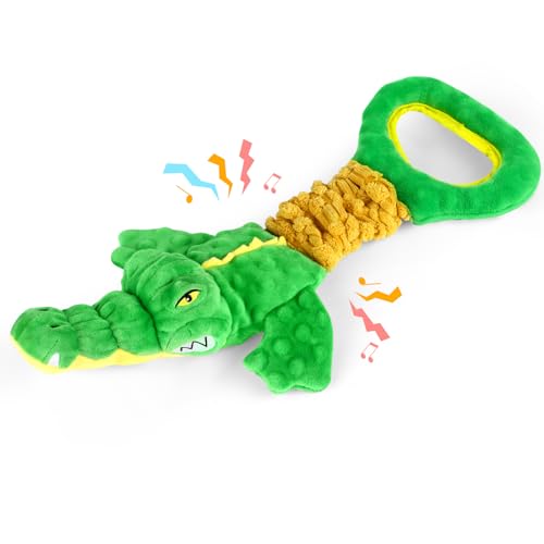 Plush Squeaky Dog Toy with Crinkle Paper
