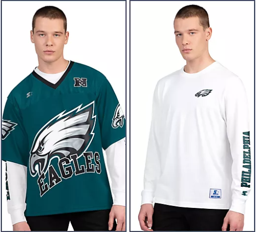 NFL Officially Licensed Starter Jersey Top & Long Sleeve Tee