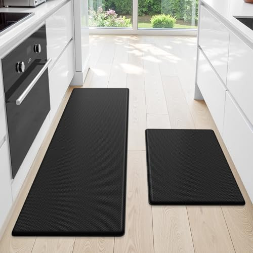 Cushioned Anti Fatigue Kitchen Floor Mat Set - 2pcs