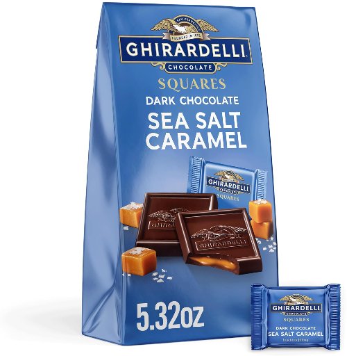 Ghirardelli Dark Chocolate Sea Salt Caramel SQUARES 2-Pack
