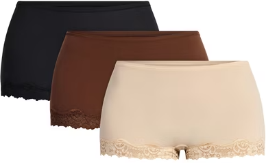 No Boundaries Women's 95% Cotton Fit Stretch Boyshort Panties 3-Pack