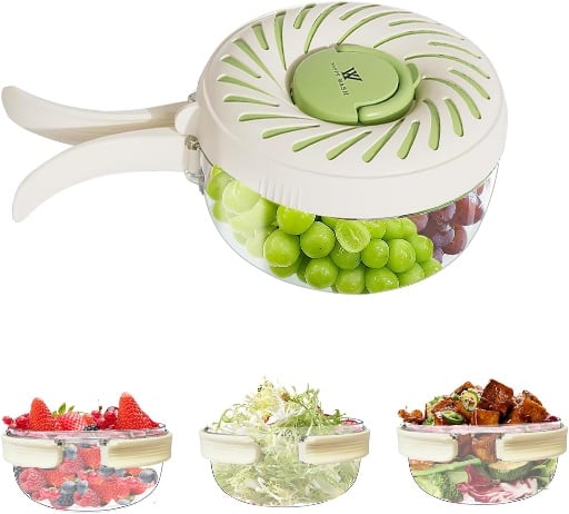 Fruit Washing Bowl with Strainer and Lid with Handle Deal