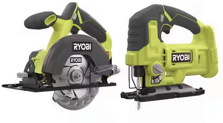 Ryobi ONE+ 18V Cordless 2-Tool Combo Kit with 5-1/2 in. Circular Saw and Jig Saw