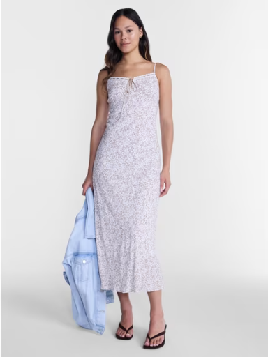 No Boundaries Woven Sweetheart Maxi Dress, Women's XXS-XXL Deal