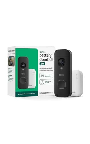 Blink 2K+Battery Wireless Video Doorbell + Sync Module Core