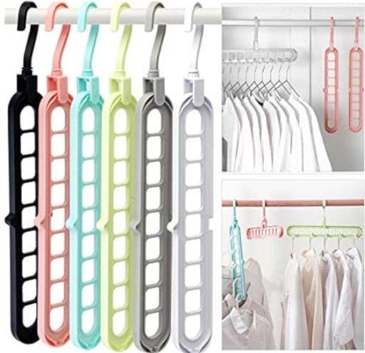HeyHouse Multifunctional Organizer Magic Space Saving Hangers 6-Count Deal
