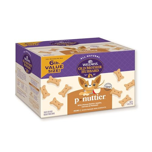 Old Mother Hubbard Wellness P-Nuttier Mini Dog Biscuits 6 Lb Box