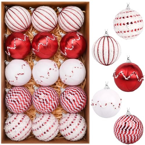 TranquilBliss 15 PCS Christmas Ornaments