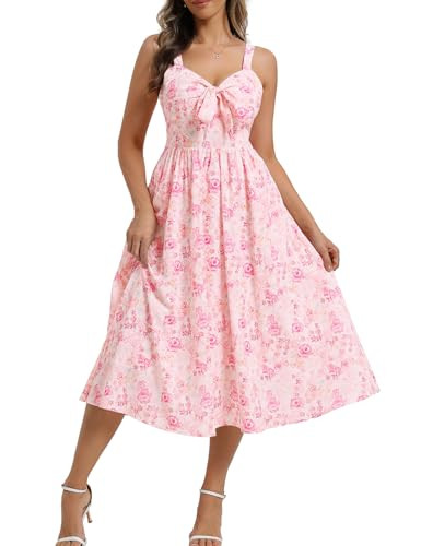Belle Poque Tie Front Floral Sundress with Pockets