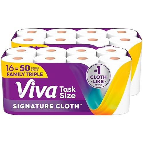Viva Signature Cloth Paper Towels, Task Size, 16 Family Triple Rolls Deal