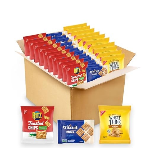 Nabisco RITZ, Wheat Thins, Triscuit Minis Cracker Variety Snack Pack 40-Pack Deal