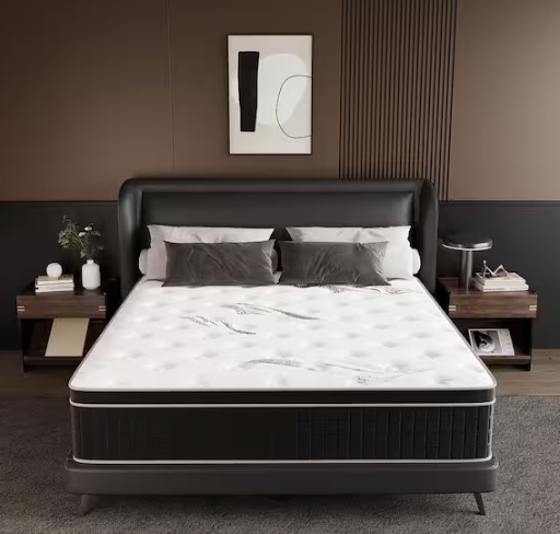Crystli Euro Top Medium Cooling Gel Memory Foam Hybrid 12 in. Bed-in-a-Box Mattress King