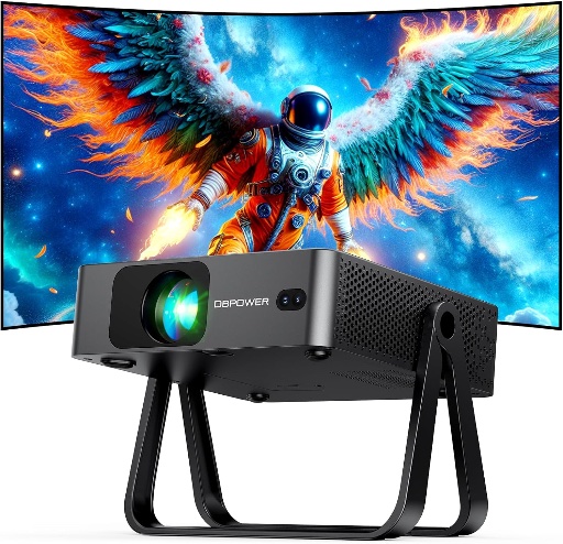 Mini Smart Projector with WiFi 6 & Bluetooth, Built-In Netflix/YouTube, Auto Focus