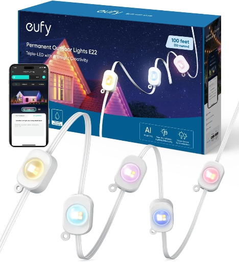 eufy 100' Permanent Smart Light Strip App Control IP67 (Refurbished)