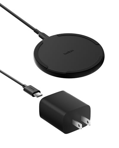Belkin 15W Wireless Charging Pad w/ 20W PSU & USB C Cable (Black)