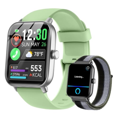 Smart Watch for Men/Women with 2 Bands, 1.85-Inch Screen