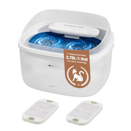 1-Gallon Gardner Pet Water Fountain w/ 2 Filters