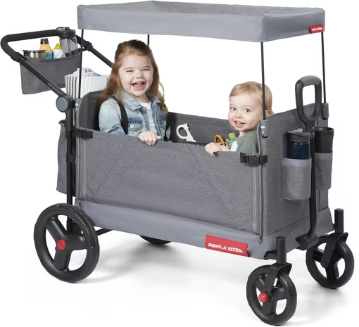 Radio Flyer Journey Kid & Cargo Gray Push Wagon Deal