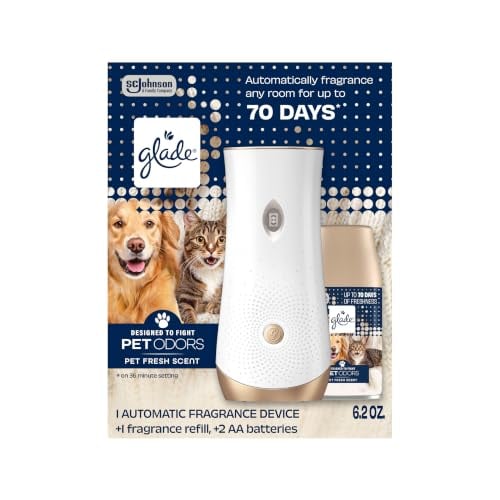 Glade Automatic Spray Refill Starter Kit, Pet Fresh Scent, 1 Holder + 1 Refill