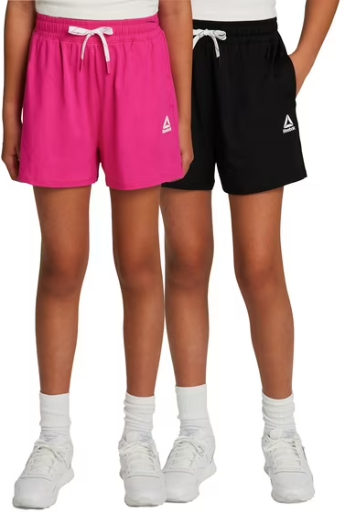 Reebok Girl’s Athletic Balance Gym Short 2-Pack Deal