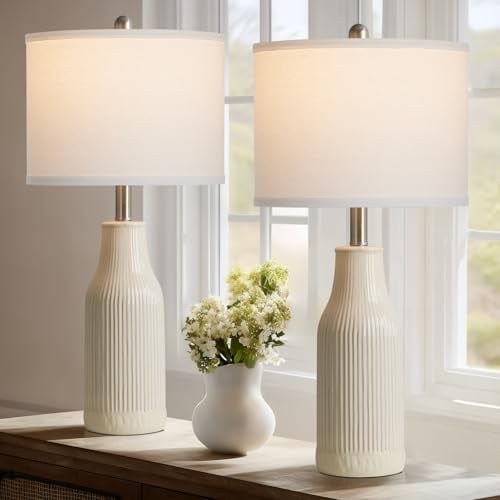 Luxeflow 24.5" Ceramic Table Lamps Set of 2