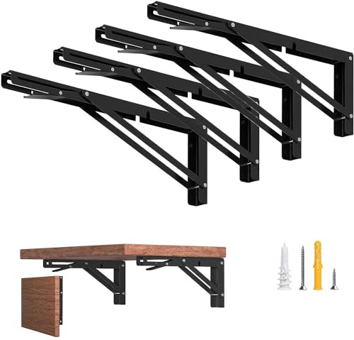 14-Inch Foldable Brackets, 4 Pcs