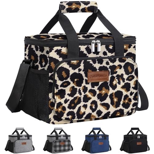 Leopard Insulated Tote with Shoulder Strap Deal
