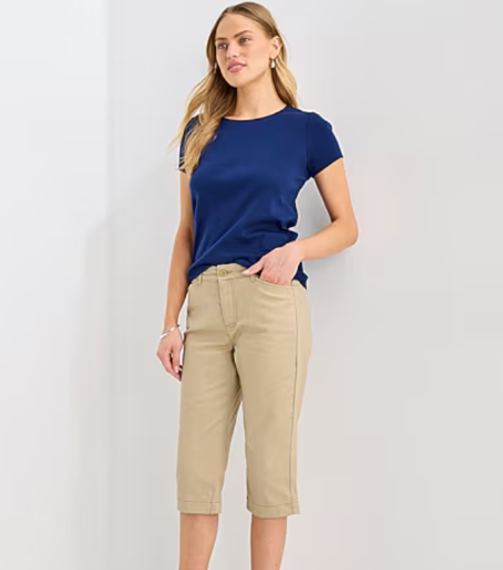 St. John's Bay Secretly Slender Mid Rise Capri Pant