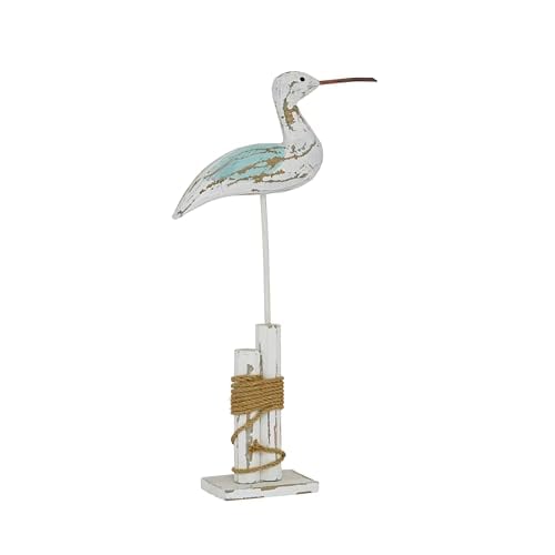 Wood Bird Decorative Sculpture 21"