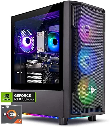 Skytech Shadow Gaming PC with RTX 5060 Ti 8GB, Ryzen 7 5700, 1TB NVMe SSD