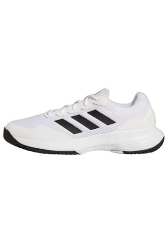 adidas Gamecourt 2 Tennis Shoes, White/Core Black/White, Size 10 Deal