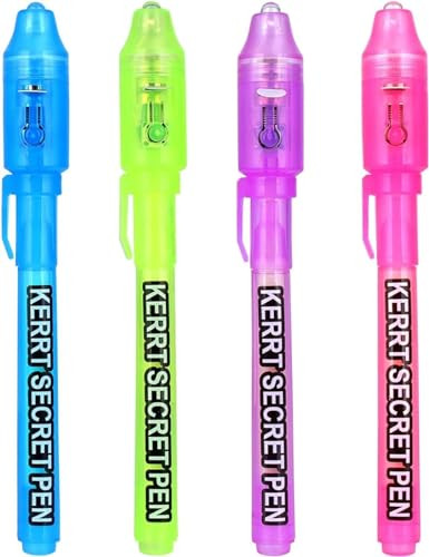 KERRT Invisible Ink Pen with UV Light 4-Count