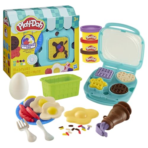 Play-Doh Crazy Waffle Cafe Playset, 8 Play Kitchen Accessories Deal
