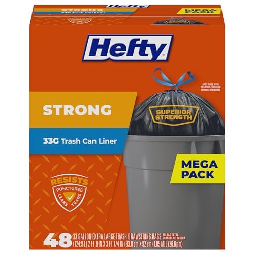 Hefty Strong XL Trash Bags 48-Ct 33-Gallon Deal