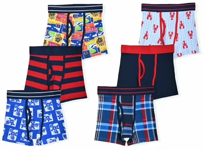 Wonder Nation BBoys 95% Cotton Comfort Stretch Tag-Free Boxer Briefs 6-Pack