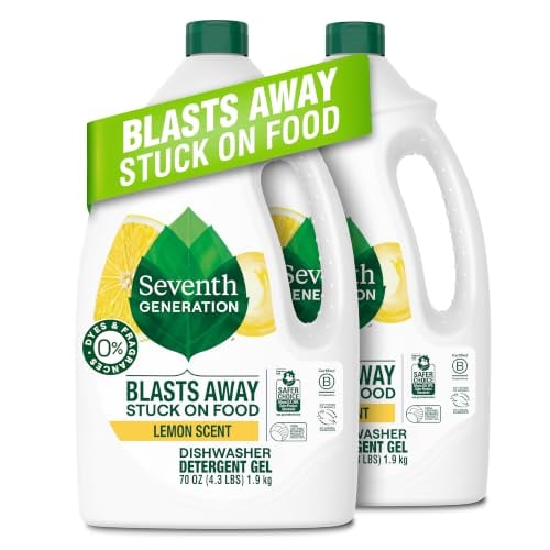 Seventh Generation Dishwasher Detergent Gel Lemon Scent 2-Pack 70 oz Deal