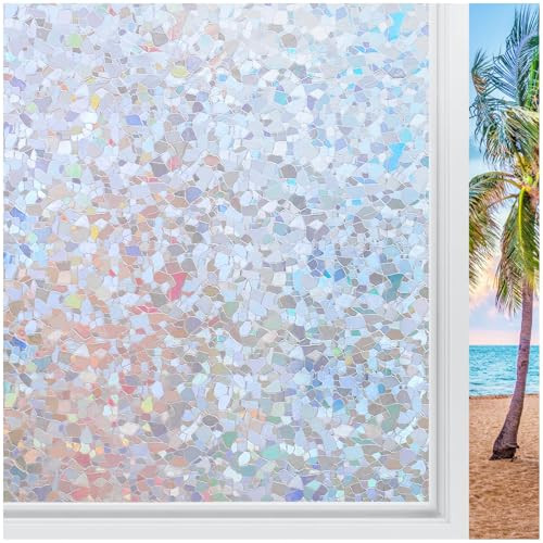 Rainbow Window Privacy Film 17.5 x 78.7 inch