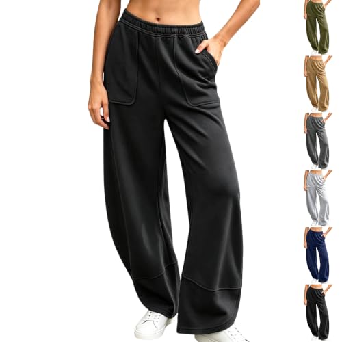 Womens Wide Leg Sweatpants Elastic Waist Deal