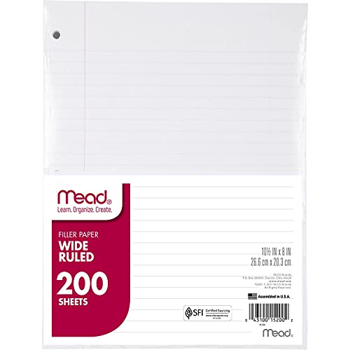 Mead Filler Paper Loose Leaf, Wide Ruled, 400 Sheets Deal