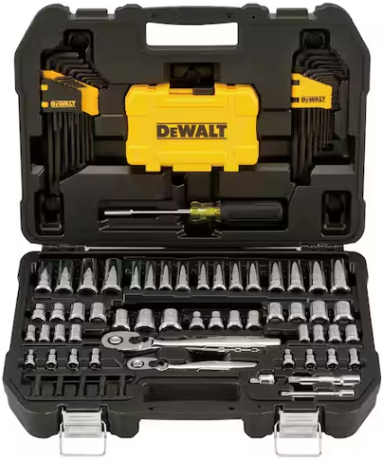 DEWALT 1/4 in. x 3/8 in. Drive Polished Chrome Mechanics Tool Set (108-Piece)