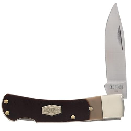 Old Timer Bearhead Traditional Lockback Pocket Knife w/ 2.2" High Carbon Stainless Steel Blade Deal