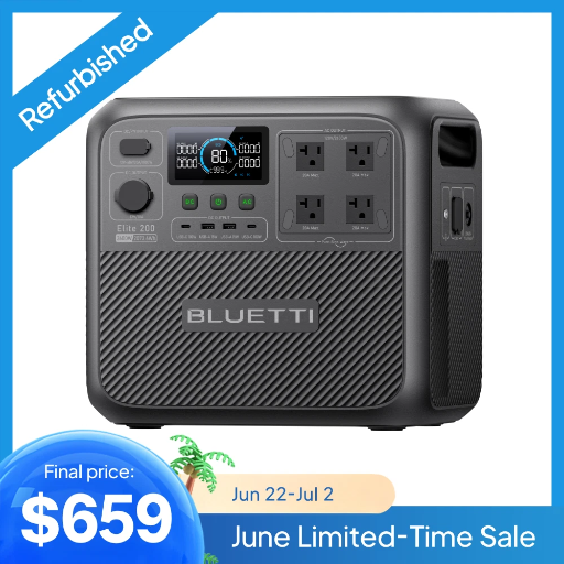 Refurbished BLUETTI Elite 200 V2 2600W 2073Wh Portable Power Station