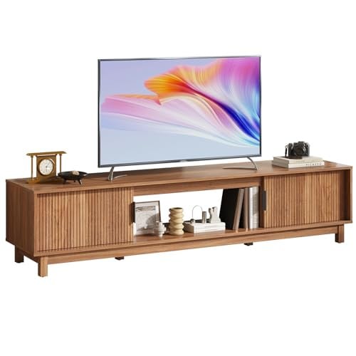 DUMOS 70" Wide TV Stand Entertainment Center Media Console Table with Storage Cabinet Deal