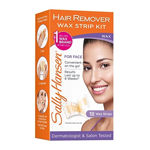 Sally Hansen Face Hair Removal Wax Strips Kit 18-Count Deal