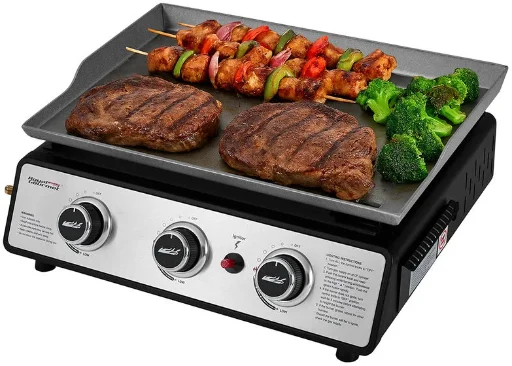 Royal Gourmet PD1301S Portable 3-Burner Tabletop Gas Griddle 25,500 BTU Deal