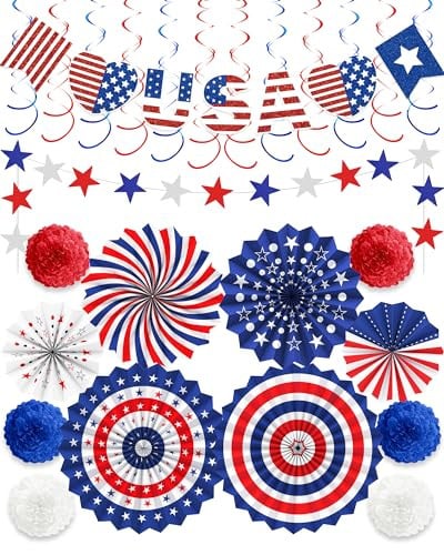 4th of July Decorations Outdoor Patriotic Independence Memorial Deal